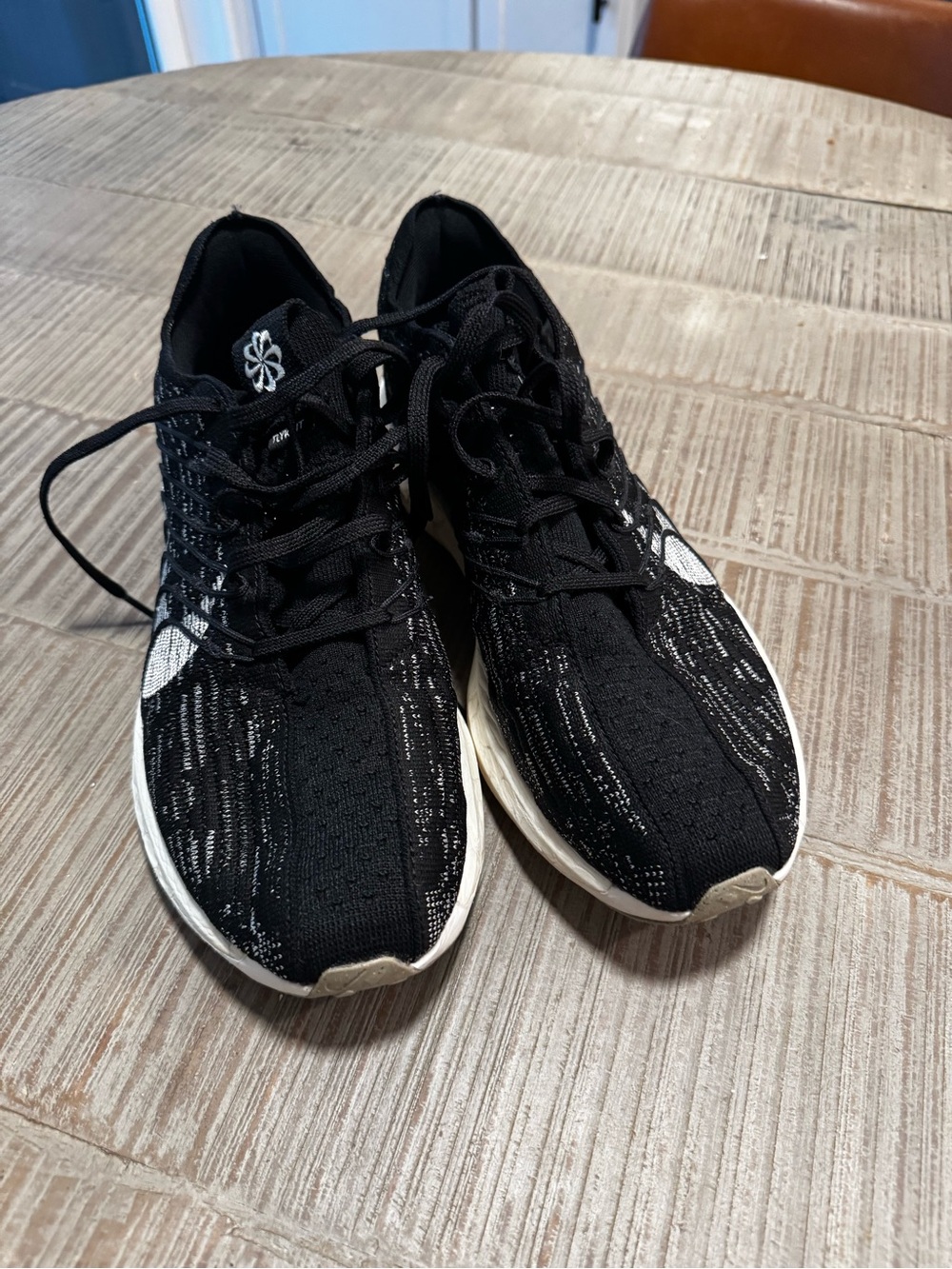 Nike Black and White Flyknit Sneakers